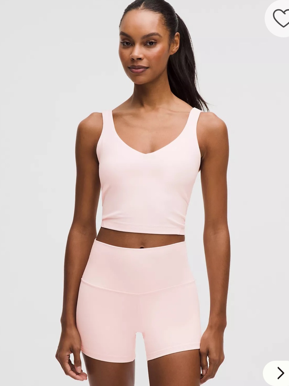 Lululemon align 2pc set bra shorts Pink Pearl High-Waist Women's Bike Shorts 4